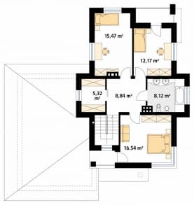 Rzut projektu Cyprys 8 (KO) - pietro1