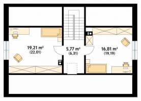 Rzut projektu Awokado 5 (CE) - poddasze