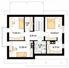 Rzut projektu Aloes (CE) - poddasze