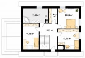 Rzut projektu Carmen 2 (CE) - poddasze