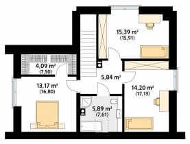 Rzut projektu Kote 2 (PH) - poddasze