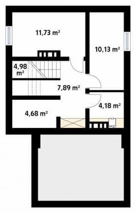 Rzut projektu Agawa (CE) - piwnica