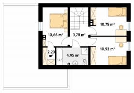 Rzut projektu Zeo (KO) - poddasze