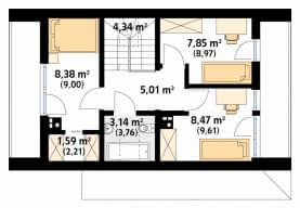 Rzut projektu Malutki dr-S (DR-S) - poddasze