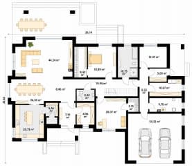 Rzut projektu Tytan (KO) - parter