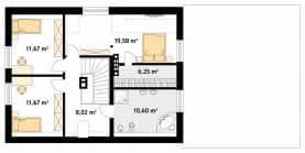 Rzut projektu Poziomkowy 2 (CE) - poddasze