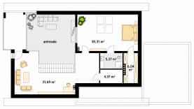 Rzut projektu Onyks (CE) - poddasze