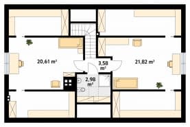 Rzut projektu Mak 4 (KO) - poddasze