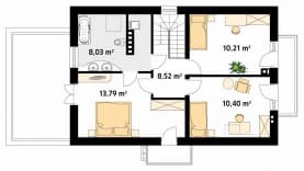 Rzut projektu Bielik 2 (CE) - poddasze