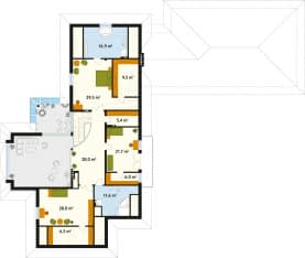 Rzut projektu Cis (CE) - poddasze