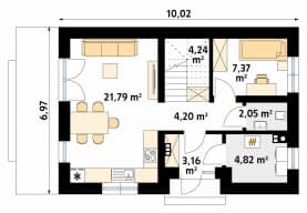 Rzut projektu Alikante (CE) - parter