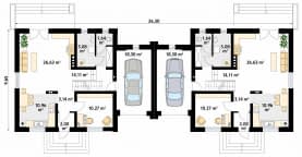 Rzut projektu Alga (CE) - parter
