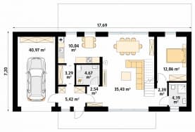 Rzut projektu Tytus (CE) - parter