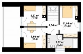 Rzut projektu Alikante 2 (Y) - poddasze