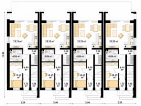 Rzut projektu Dracena (KO) - parter