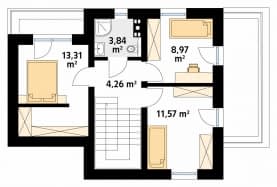 Rzut projektu Trawertyn 2 (KO) - pietro1