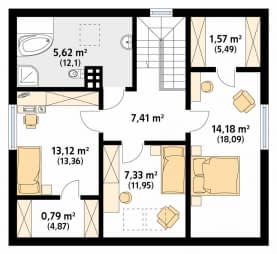 Rzut projektu Manta dr-S (DR-S) - poddasze