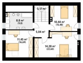 Rzut projektu Puszek (KO) - poddasze