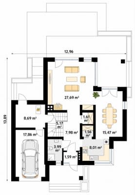 Rzut projektu Sopran 6 (KO) - parter