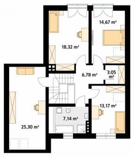 Rzut projektu Sopran 6 (KO) - poddasze