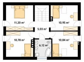 Rzut projektu Ibis (KO) - poddasze