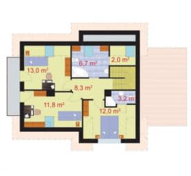 Rzut projektu PAMPELUNA - Poddasze