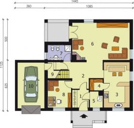 Rzut projektu CASA GRANDE - Rzut parteru