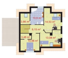 Rzut projektu MILANO - Poddasze