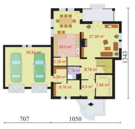 Rzut projektu MALAGA - Parter
