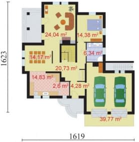 Rzut projektu PAOLA - Parter