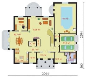 Rzut projektu VIRGINIA - Parter