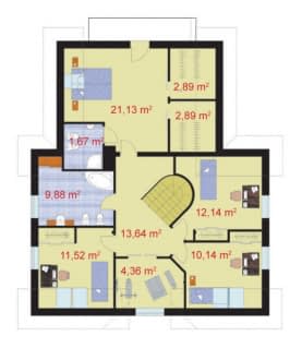 Rzut projektu PERUGIA - Poddasze