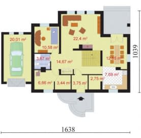 Rzut projektu MIRAMAS - Parter