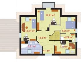 Rzut projektu MIRAMAS - Poddasze