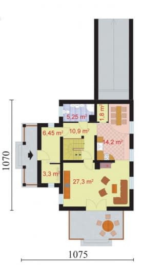 Rzut projektu PALERMO - Parter