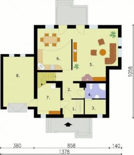 Rzut projektu LAS VEGAS - Parter