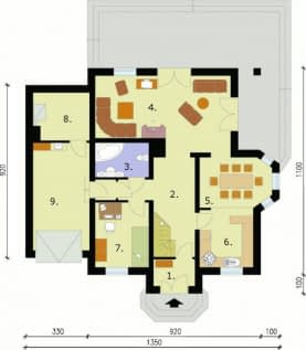 Rzut projektu CASABLANCA - Parter