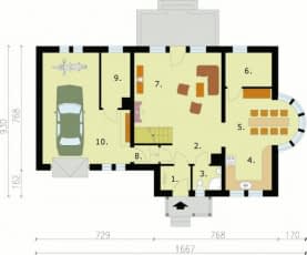 Rzut projektu LAGOS - Parter