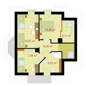 Rzut projektu PANAMA - Poddasze