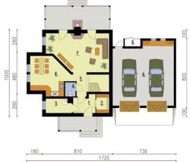 Rzut projektu DOLORES 2 - Przyziemie