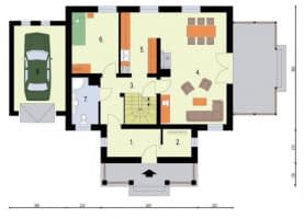 Rzut projektu SOFIA - Rzut parteru