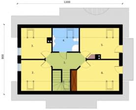 Rzut projektu MIRANDA 2 - Rzut poddasza