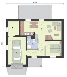 Rzut projektu LUANDA 2 - Rzut przyziemia