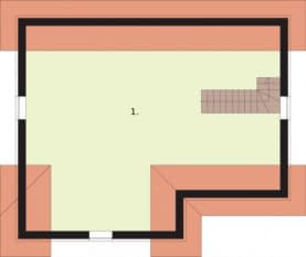 Rzut projektu LUANDA 2 - Rzut poddasza
