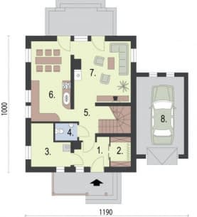 Rzut projektu SANTA SUSANA 2 - Rzut przyziemia