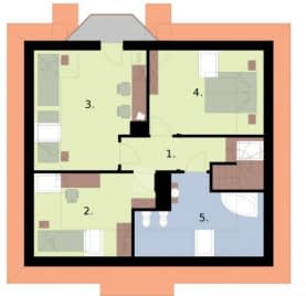 Rzut projektu MALIBU 2 - Rzut poddasza