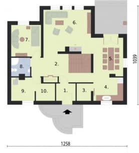 Rzut projektu MIRAMAS 2 - Rzut przyziemia