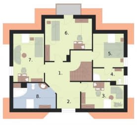 Rzut projektu MIRAMAS 2 - Rzut poddasza