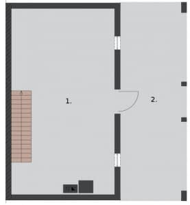 Rzut projektu ONTARIO z płazów drewnianych - Rzut piwnicy