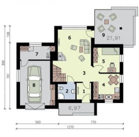 Rzut projektu BERMEJO - Rzut przyziemia